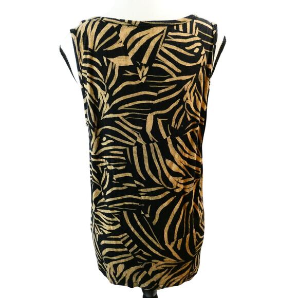 Nine West Soft Spun Women's Large Sleeveless Blouse Stretchy Artsy - Picture 4 of 5